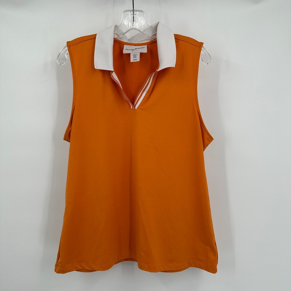 Tommy Bahama Womens Preppy Golf Sleeveless Polo Size XL Country Club Tennis